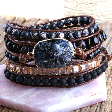 Boho Life Ocean Agate Wrap Bracelet YourSoulPlace.com